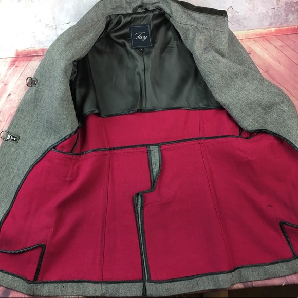 ⭐️FAY Virginia Gray Wool Blend Coat size Small - Picture 7 of 12